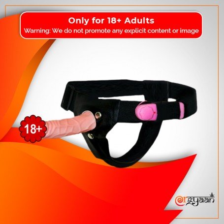 LeLuv 6.5” Male Hollow Vibrating Strap On SO-10