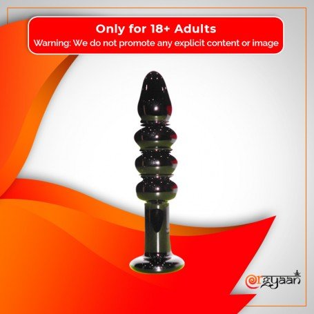 Black Beaded Glass Dildo Sex Toy GD-005