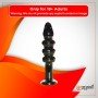 Black Beaded Glass Dildo Sex Toy GD-005
