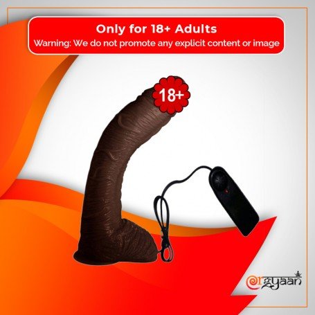 Big Bent 10" Realistic Vibrator Suction Cup Chocolate Vibrator RSV-075