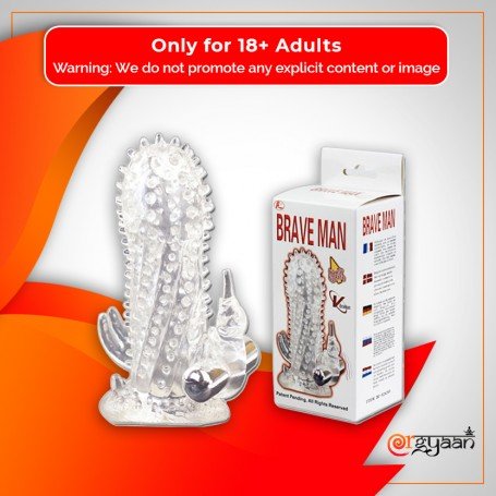 Sheath Rabbit Extender Penis with dots Brave Man PES-020