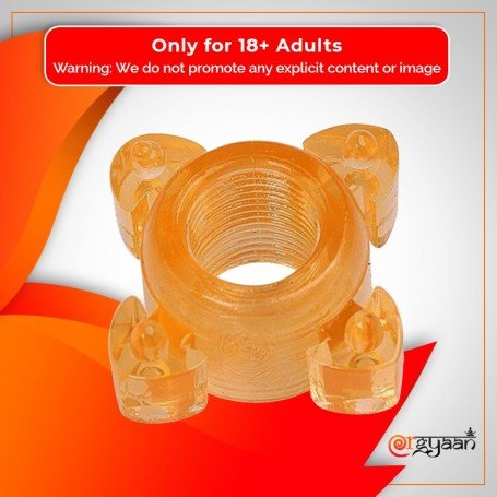 Transparent 4 Tube FingerCock Ring CR-010