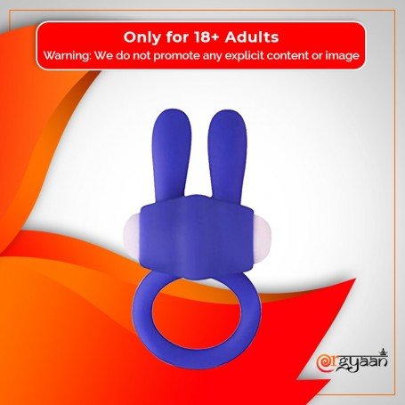 Kingfansion Mini Vibrating Rabbit Cock Ring (Blue) CR-017