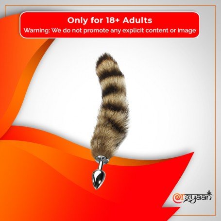 Fox Tail Brown Plated Metal Anal Plugs AD-020